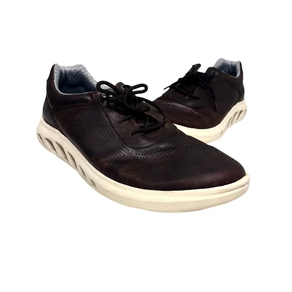 Johnston & Murphy Brown Perforated Leather Lace Up Oxford Sneaker Sole 11.5